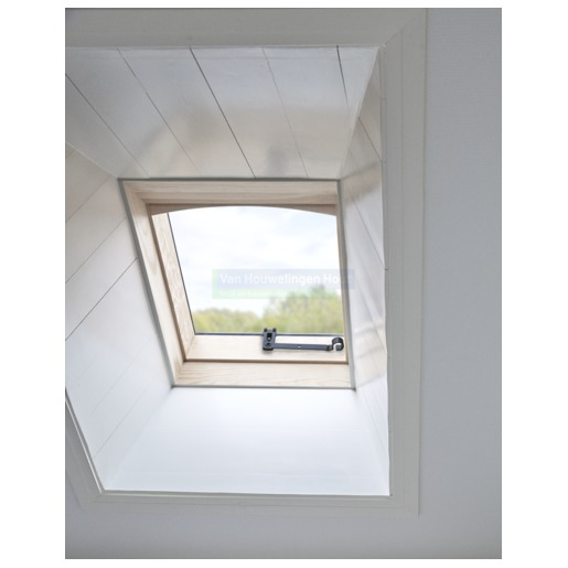 Velux Dakraam klassiek 6 pans blank koper GVR 3K2 1159PS Van Houwelingen Hout